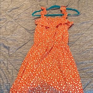 Orange and White flower dress